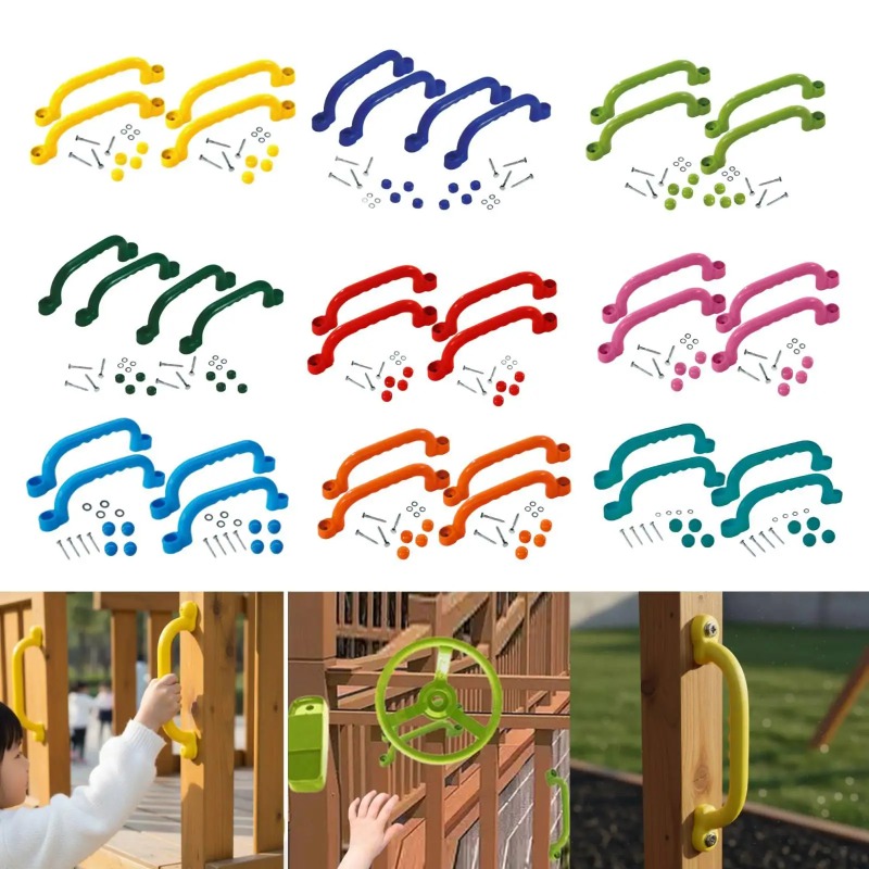 Kids Outdoor Climbing Frame - 4-delige klimrekhandgrepen, kinderspeelplaatsaccessoires voor buiten, speeltoestelset