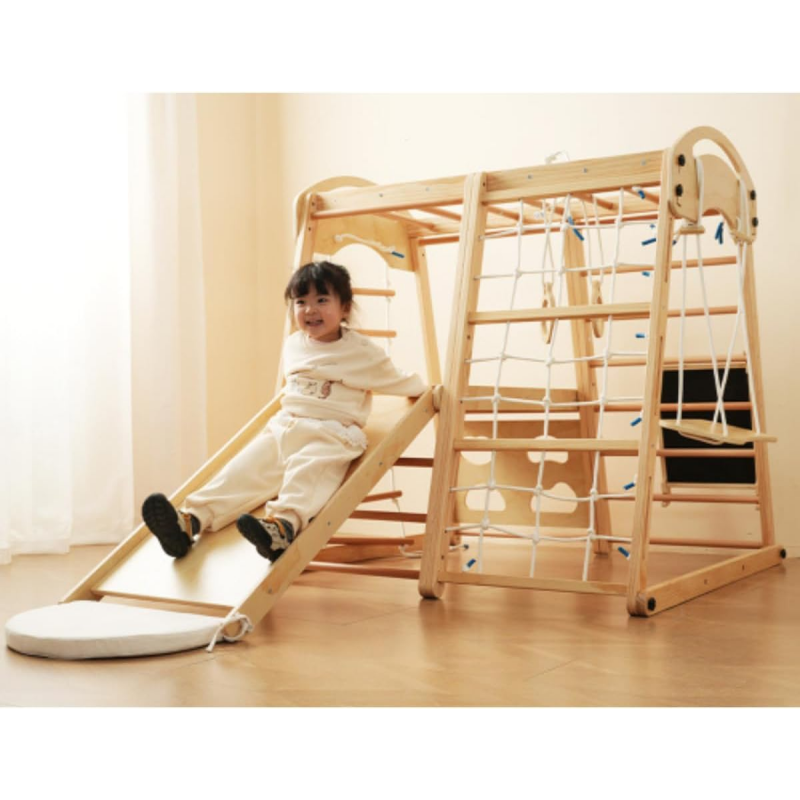 Kids Outdoor Climbing Frame - Houten binnenglijbaan binnenspeeltuin voor kinderen grote