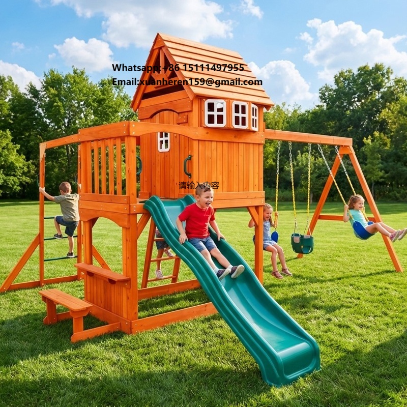 Kids Outdoor Climbing Frame - Groot buitenspeeltoestel kinderspeelplaats achtertuin commerciële tuin