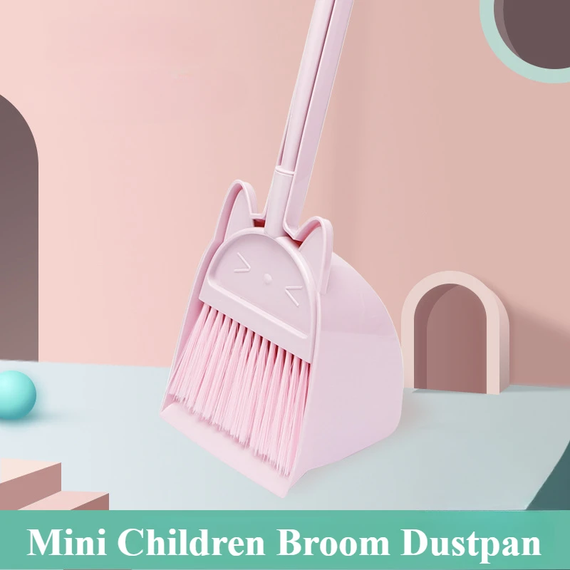 Kids Outdoor Broom - Mini Kinderbezem en -schepje Cartoon Kat