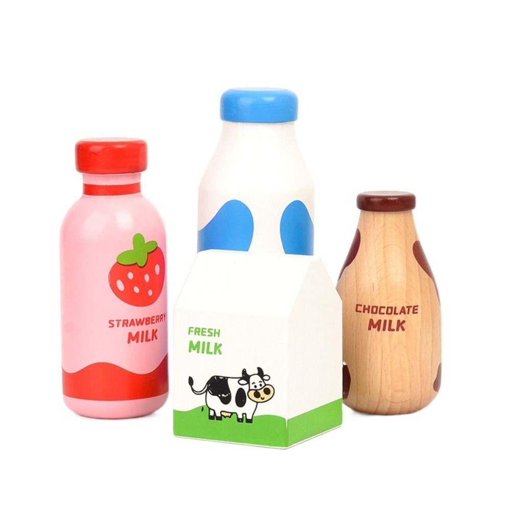 Kids Outdoor Kitchen Accessories - Speelgoed drinkfles aardbeienmelk imitatie spel keuken