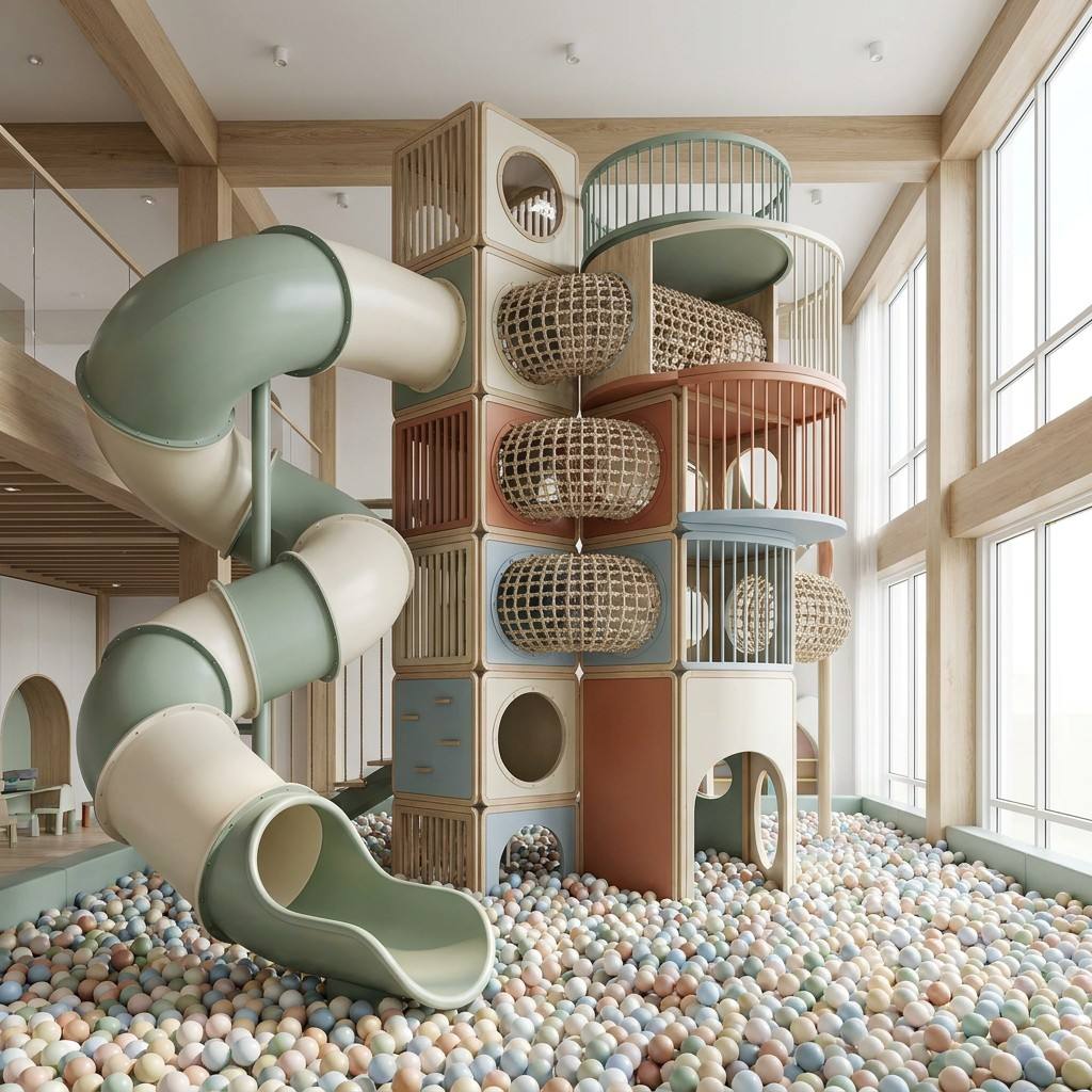 Kids Outdoor Climbing Frame - Minimalistische Indoor Speeltuin, Modulaire Zachte Speelruimte,