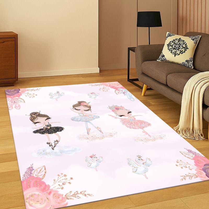 Kids Outdoor Area - Cartoon Ballet Schattig Meisje Ballerina Tapijt