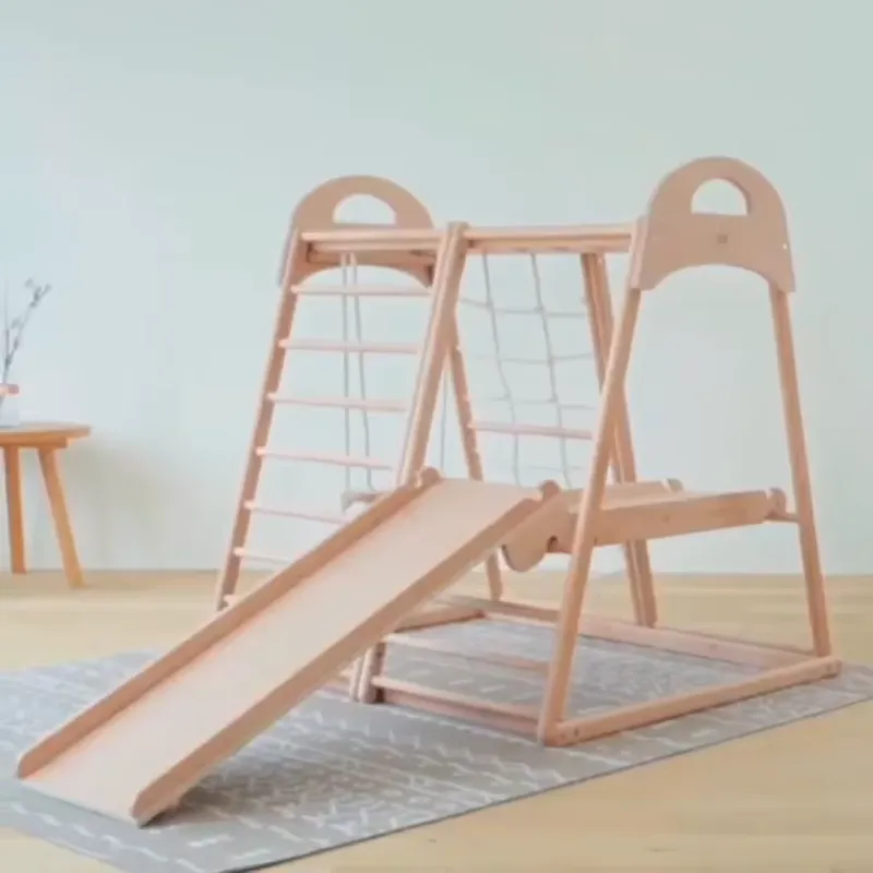 Kids Outdoor Climbing Frame - Montessori houten klimrek voor kinderen, geschikt