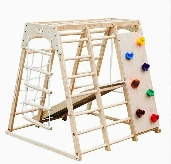 Houten klimrek met schommel en - Kids Outdoor Climbing Frame recensie en prijs