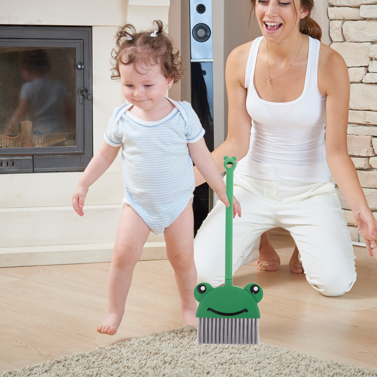 1 set kinderbezem en stofblik  - Kids Outdoor Broom recensie en prijs