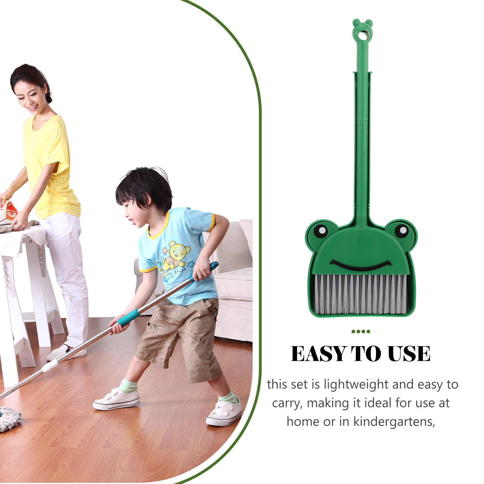 1 set kinderbezem en stofblik  - Kids Outdoor Broom recensie en prijs