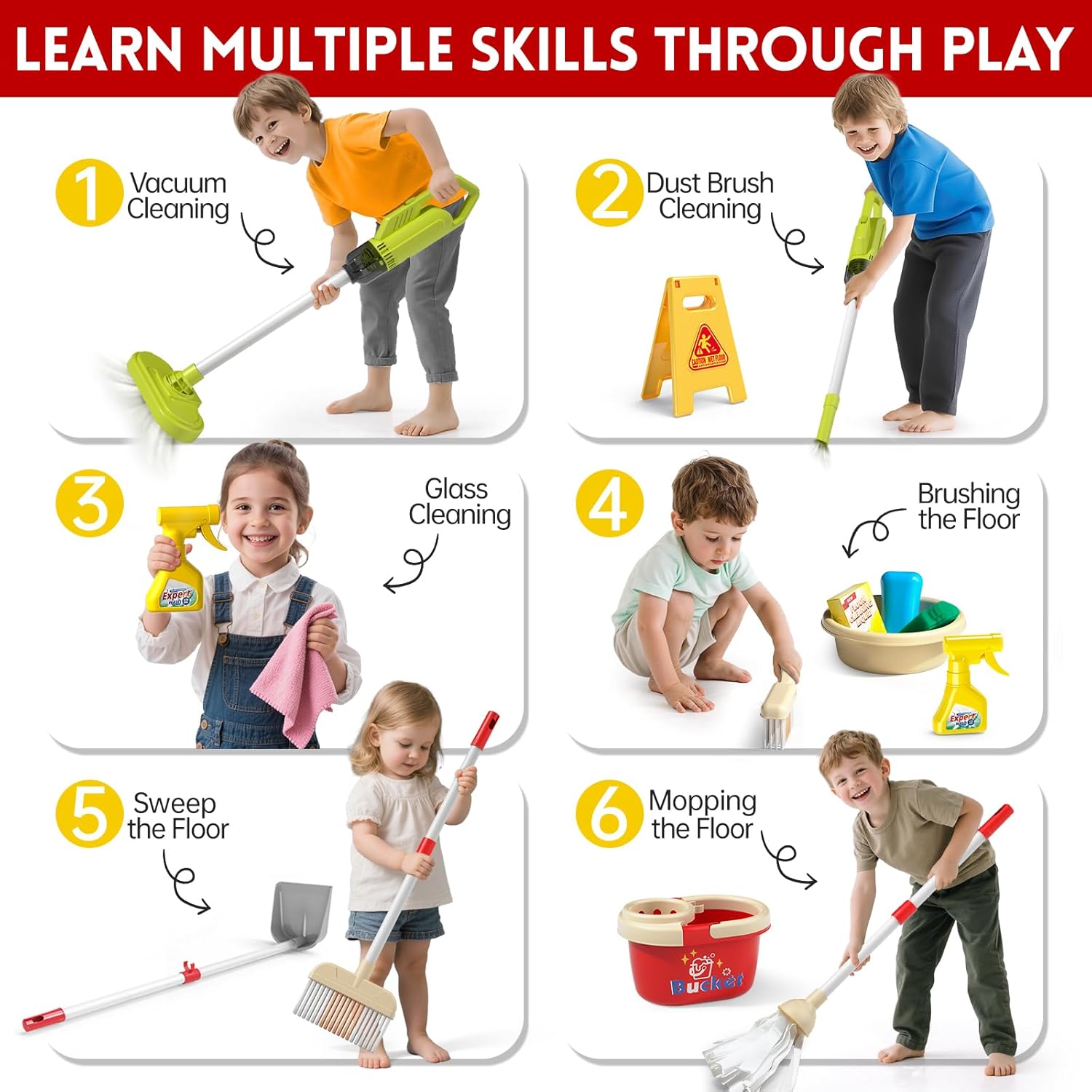 Kinderen schoonmaak speelgoeds - Kids Outdoor Broom recensie en prijs