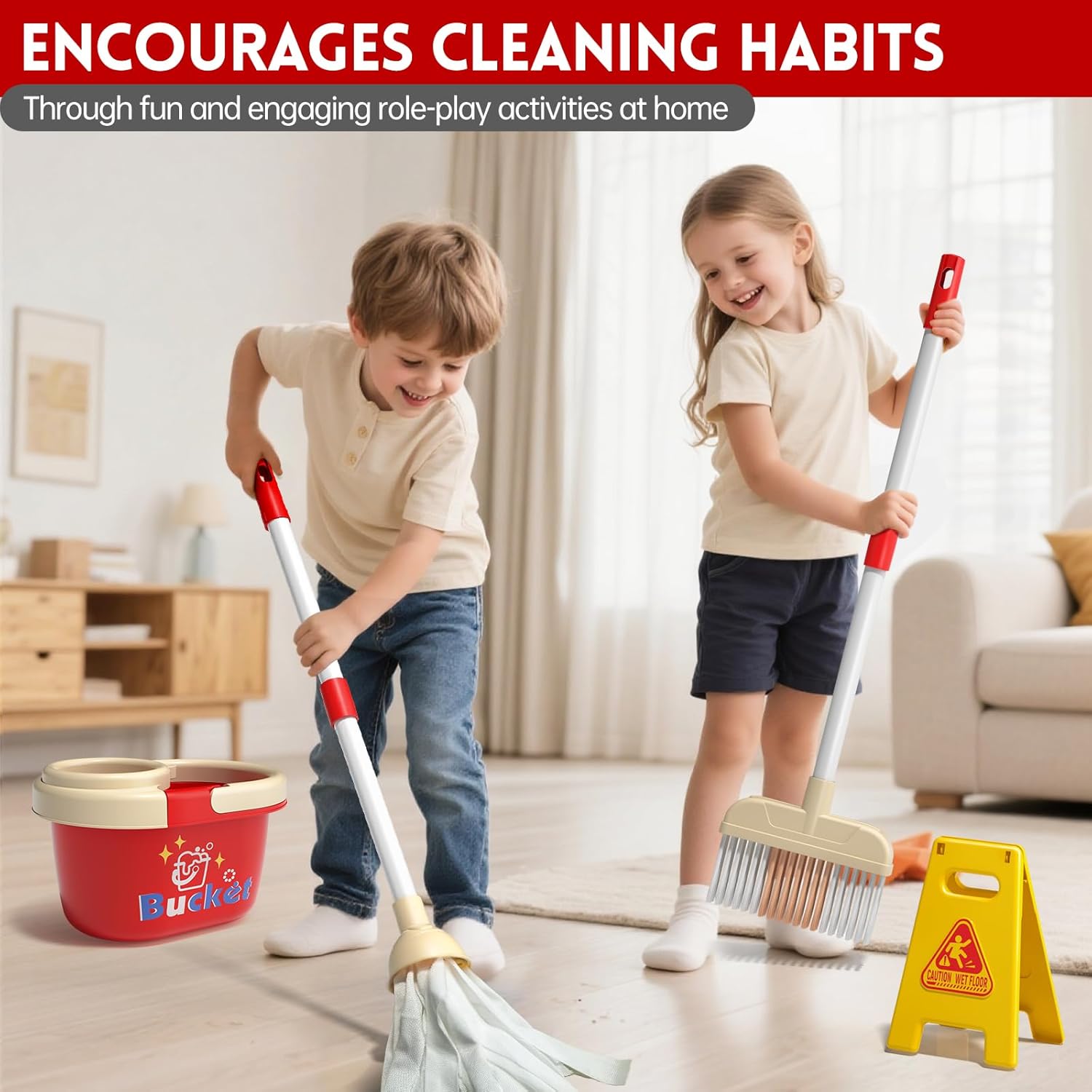 Kinderen schoonmaak speelgoeds - Kids Outdoor Broom recensie en prijs
