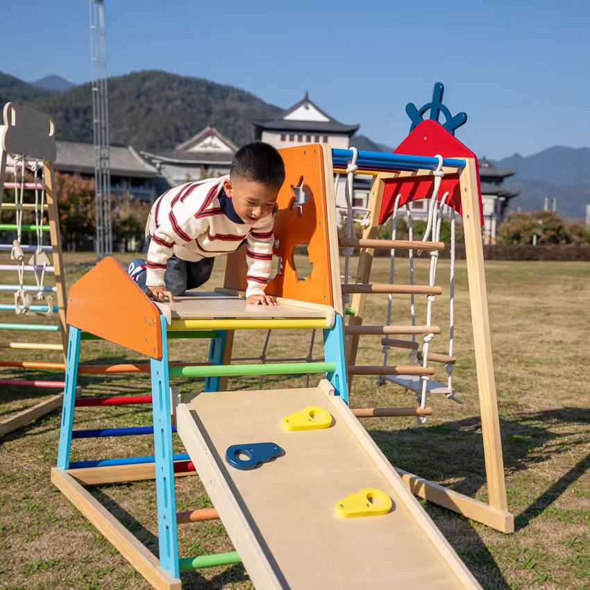 Groot klimrek van massief hout - Kids Outdoor Climbing Frame recensie en prijs