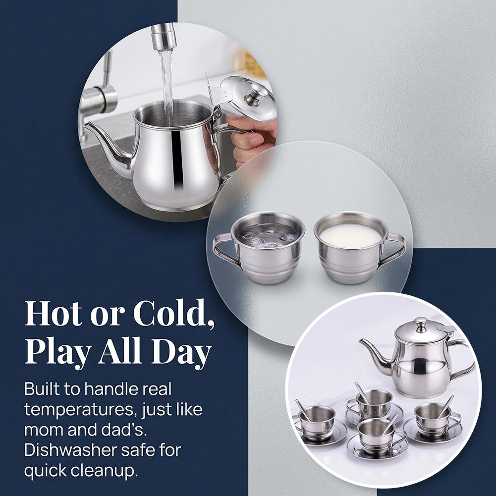 Kinderen roestvrijstalen thees - Kids Outdoor Kitchen Accessories recensie en prijs