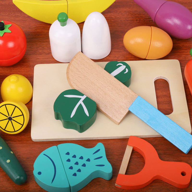Houten fruit- en groentesnijse - Kids Outdoor Kitchen Accessories recensie en prijs