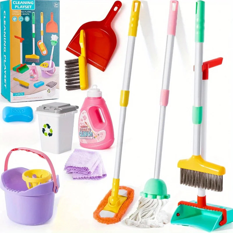 16-delige kinderreinigingsset  - Kids Outdoor Broom recensie en prijs