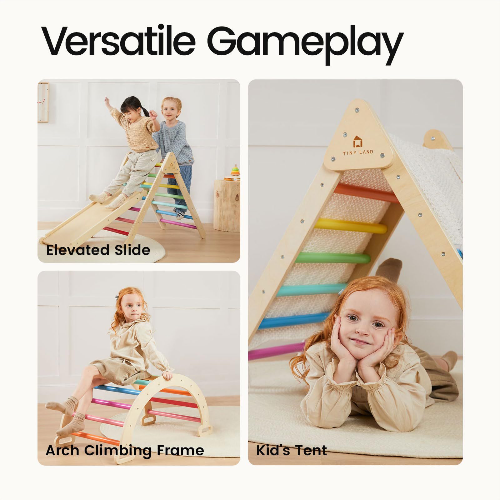 Massief houten veelzijdig klim - Kids Outdoor Climbing Frame recensie en prijs